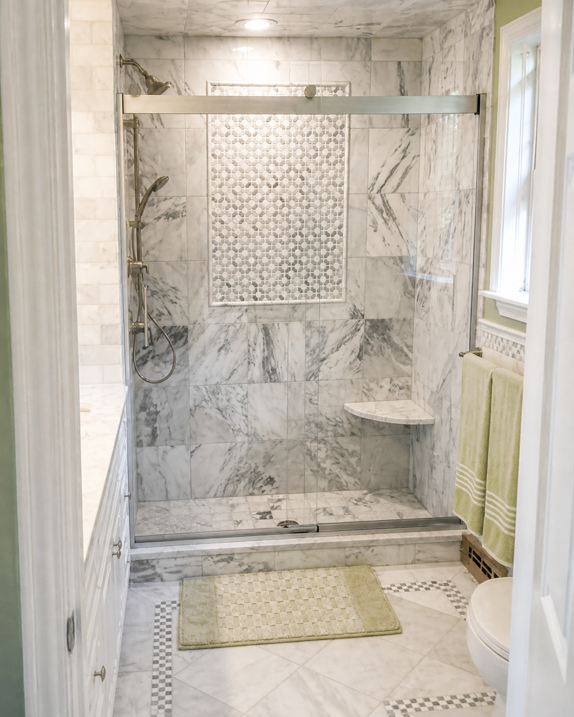 Custom shower tile installation by M.S Tile Installation